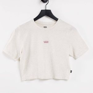 X Vans Flying V Sport Cropped T-Shirt In Oatmeal
